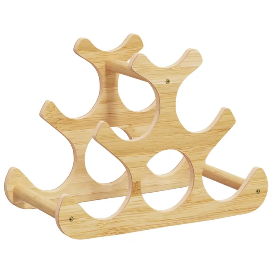 Casier à vin pour 6 bouteilles 35x18x25,5 cm bambou - 5