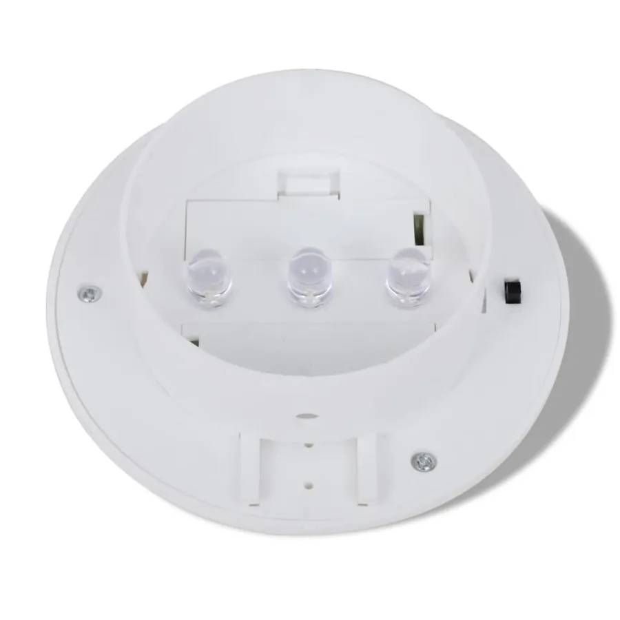 Lampes solaires 6 pcs pour clôture gouttière Blanc - 8