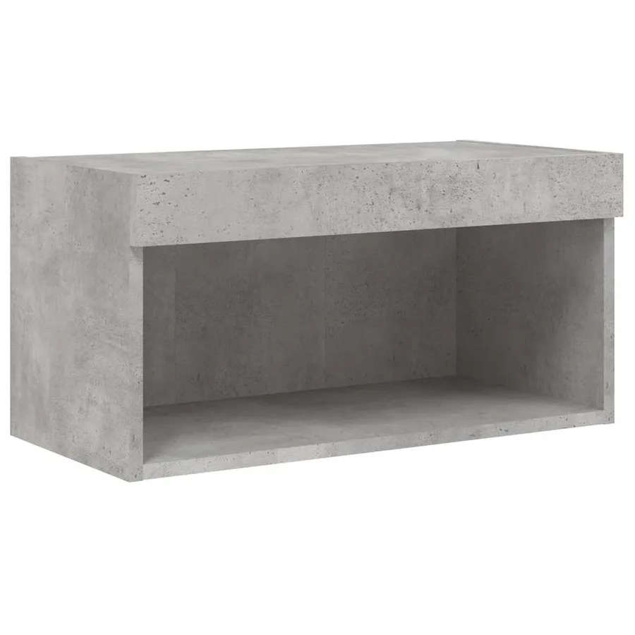 Unités murales TV avec LED 6 pcs gris béton bois d'ingénierie - 9