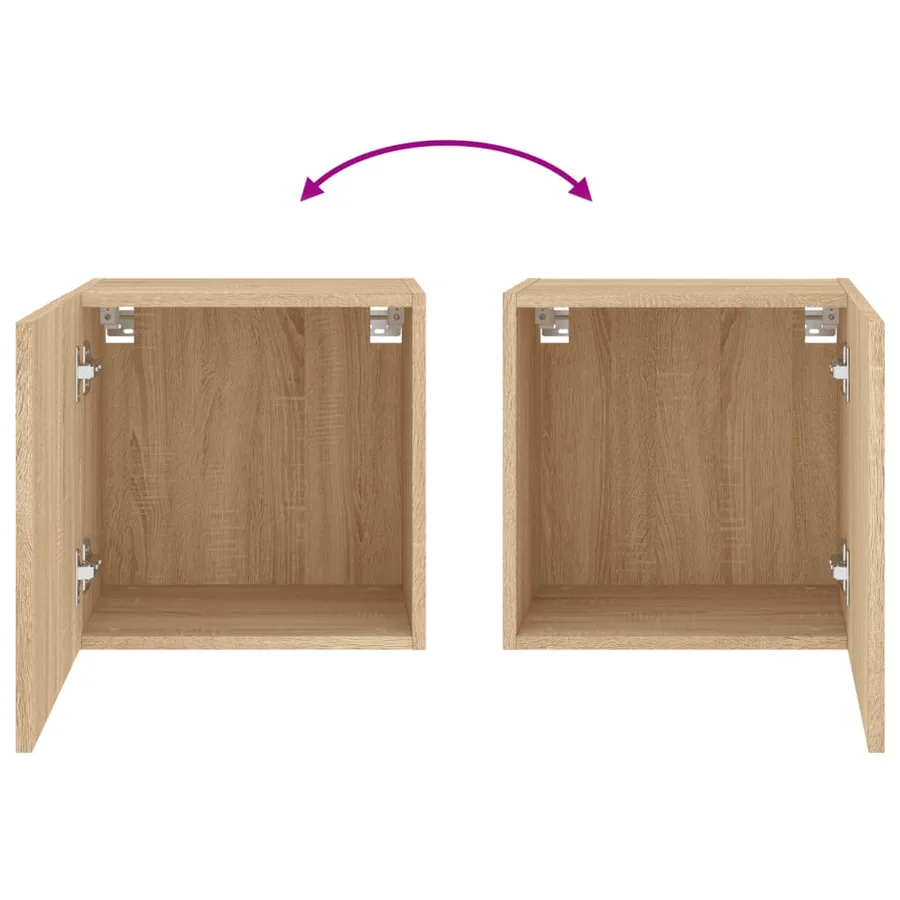 Meubles TV muraux 2 pcs chêne sonoma 40,5x30x40 cm - 11