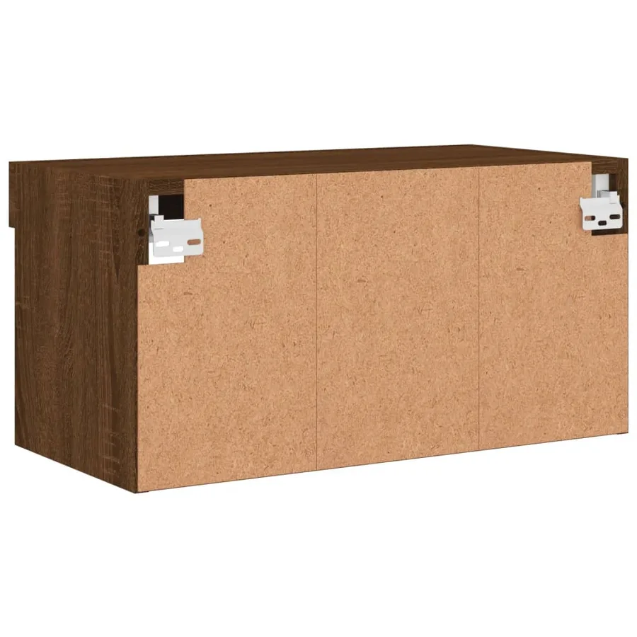 Meuble TV avec lumières LED chêne marron 60x30x30 cm - 10