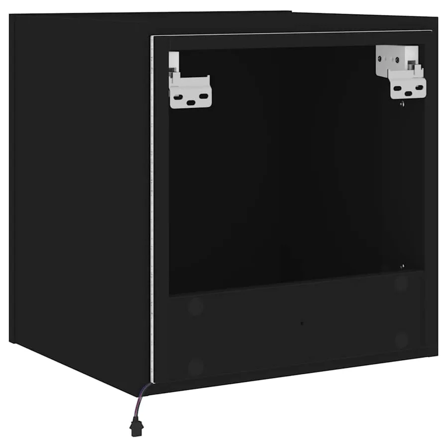 Meuble TV mural avec lumières LED noir 40,5x35x40 cm - 12