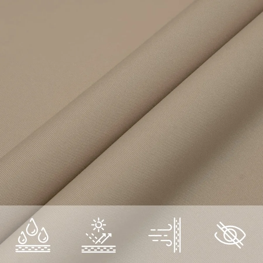 Voile de parasol tissu oxford triangulaire 3x4x4 m taupe - 8