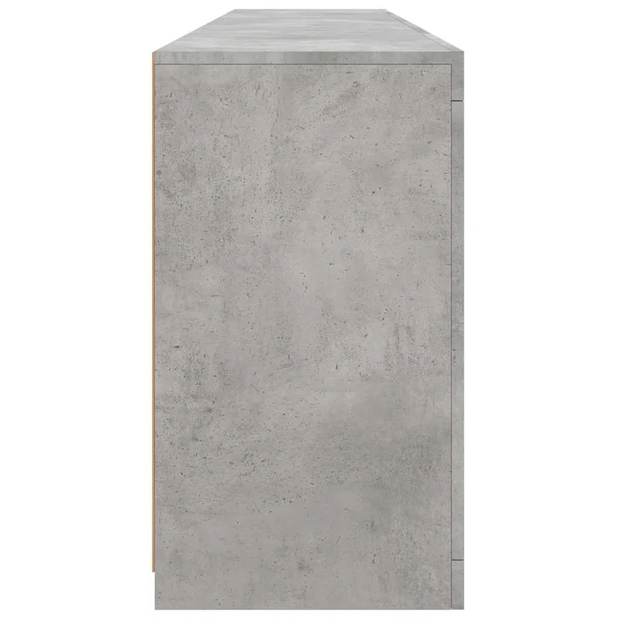 Buffet avec lumières LED gris béton 181,5x37x67 cm - 7