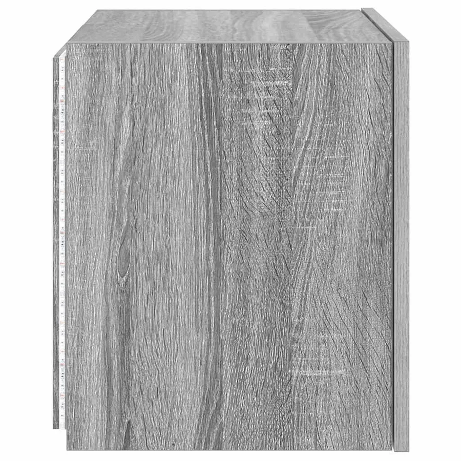 Meubles TV muraux et lumières LED 2pcs sonoma gris 40,5x35x40cm - 11