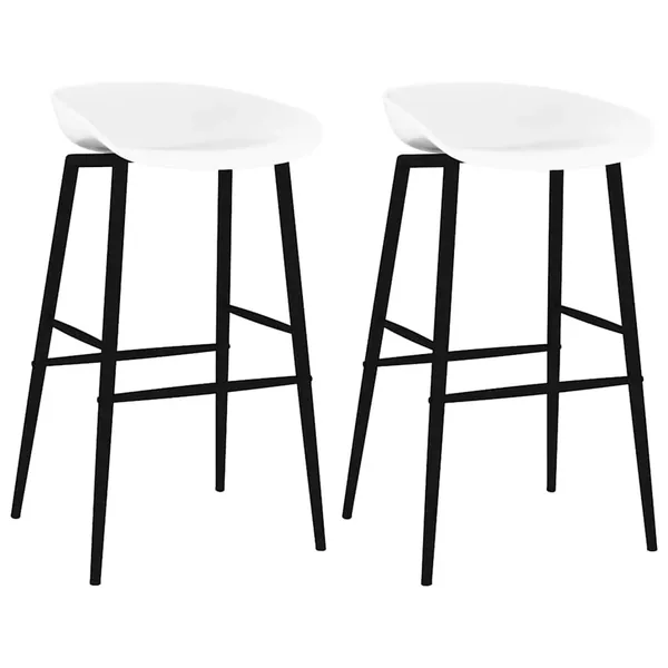Chaises de bar lot de 2 blanc