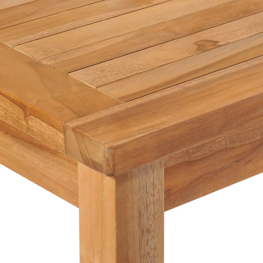 Ensemble de salle à manger de jardin 5 pièces 150 x 90 cm en bois de teck massif - 11