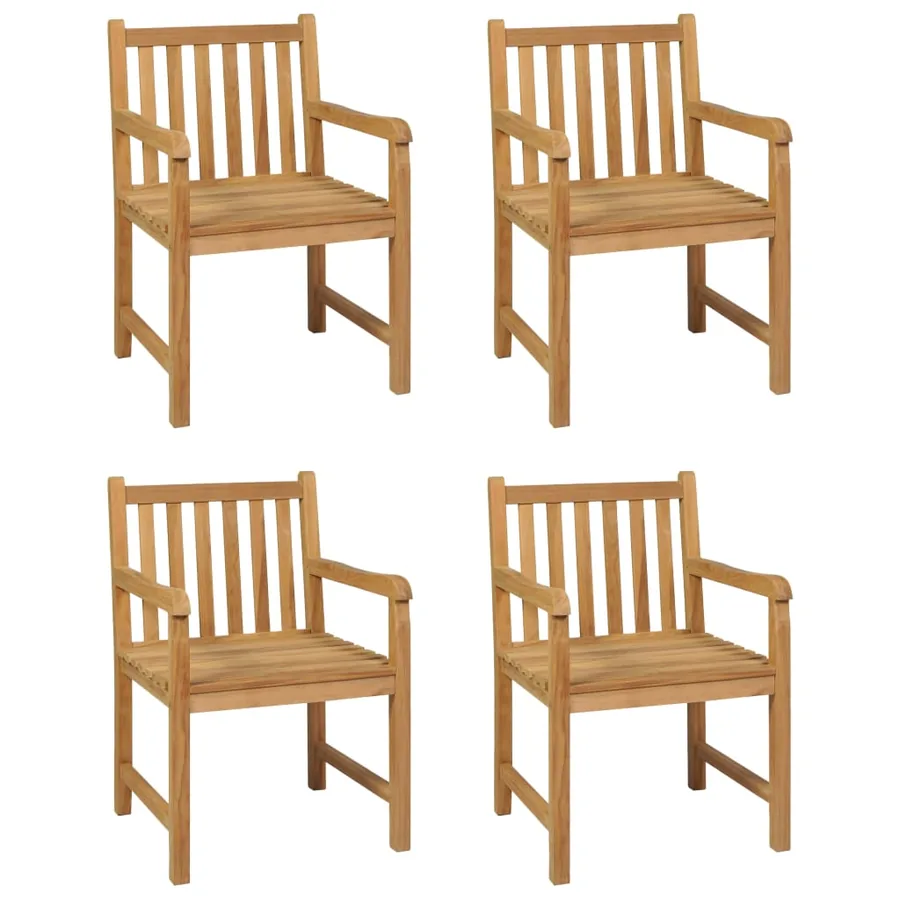 Ensemble de salle à manger de jardin 5 pièces 150 x 90 cm en bois de teck massif - 3