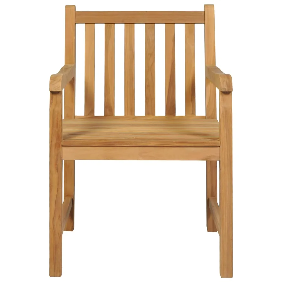 Ensemble de salle à manger de jardin 5 pièces 150 x 90 cm en bois de teck massif - 5