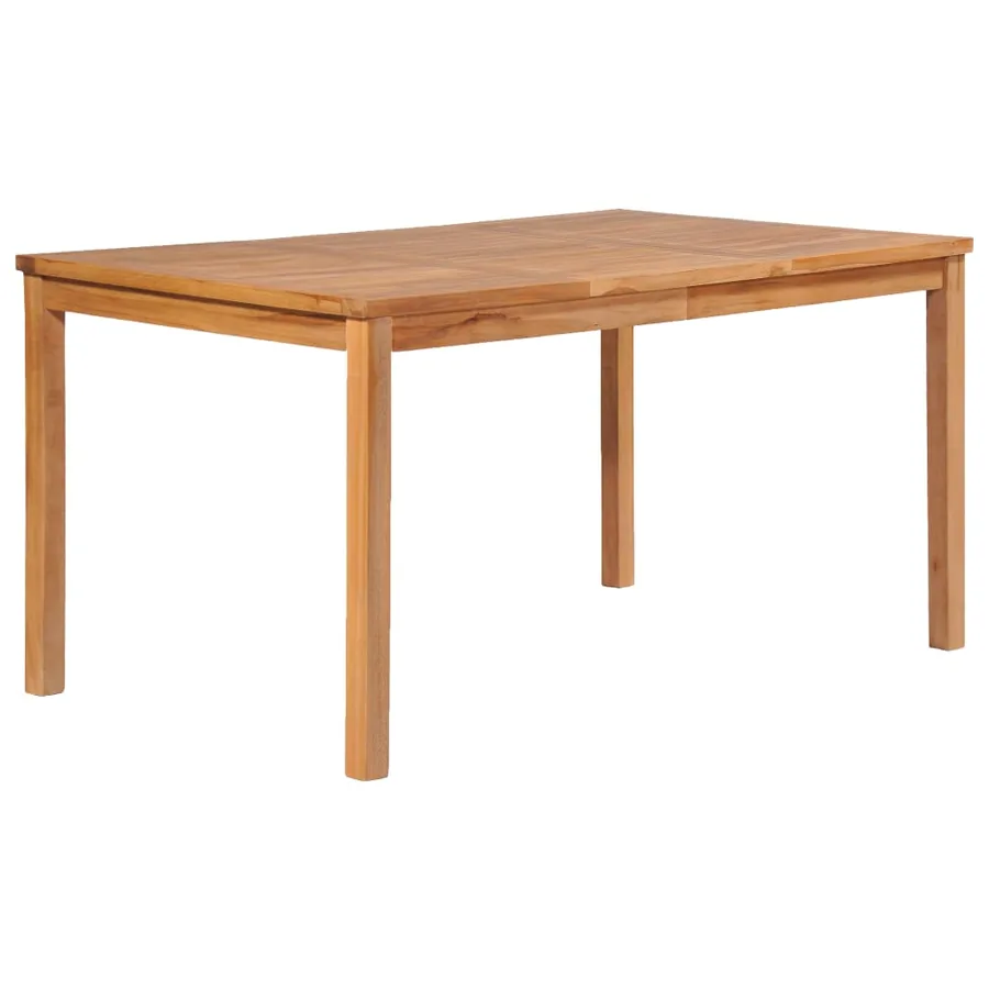 Ensemble de salle à manger de jardin 5 pièces 150 x 90 cm en bois de teck massif - 8