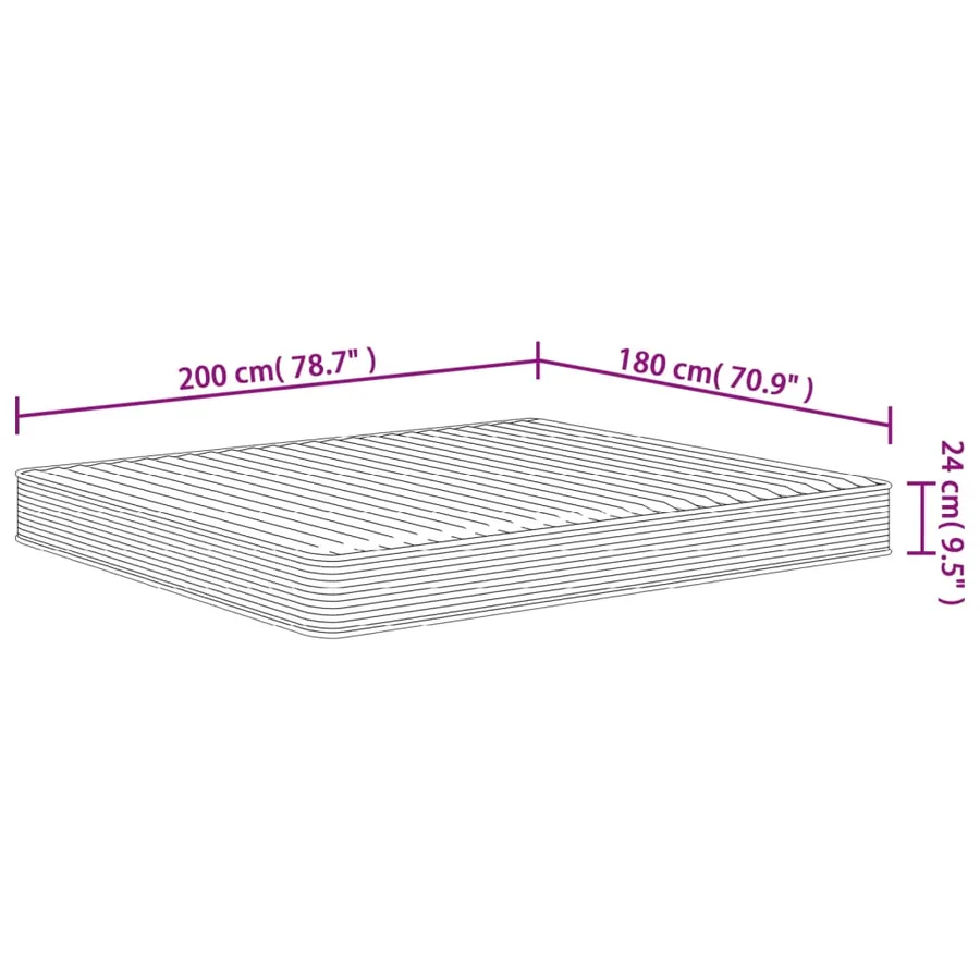 Matelas en mousse moyennement doux 180x200 cm - 9