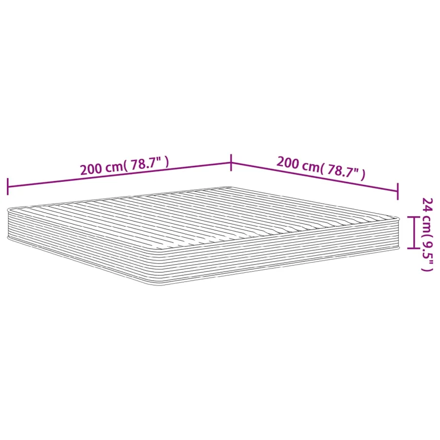 Matelas en mousse moyennement doux 200x200 cm - 9