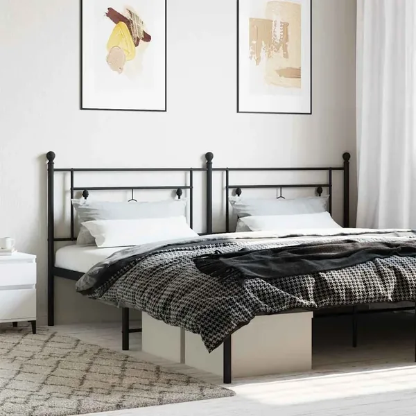 Tête de lit de remplacement métal noir 200 cm