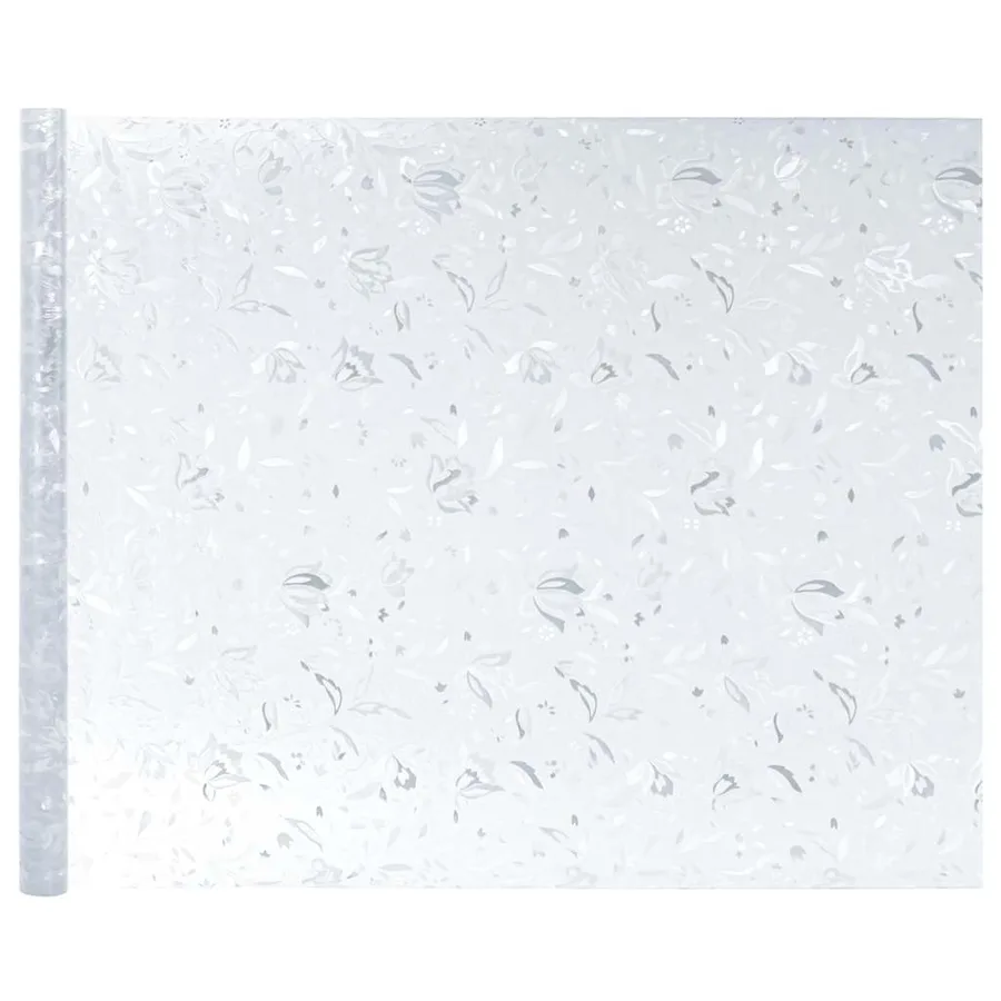 Films pour fenêtre 4 pcs dépoli motif de fleur PVC - 4