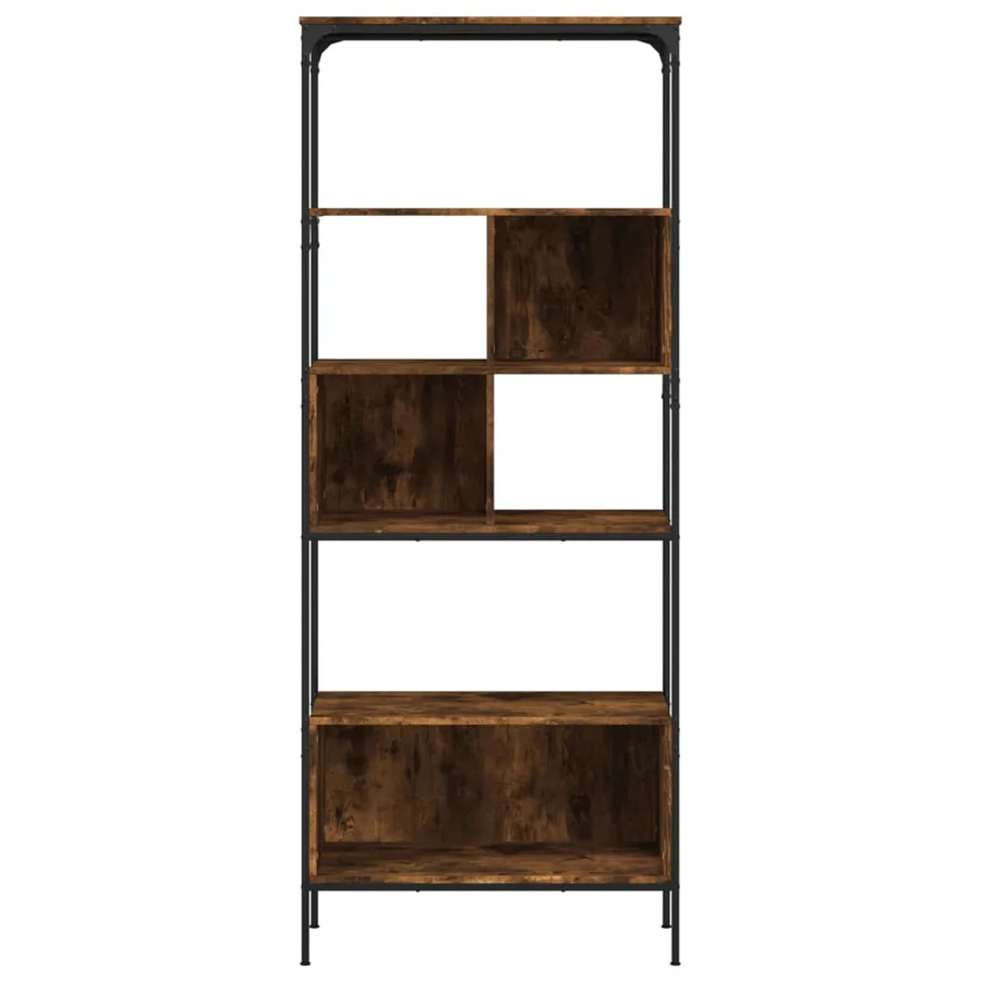 Bibliothèque 5 niveaux chêne fumé 76x33x188,5 cm - 5