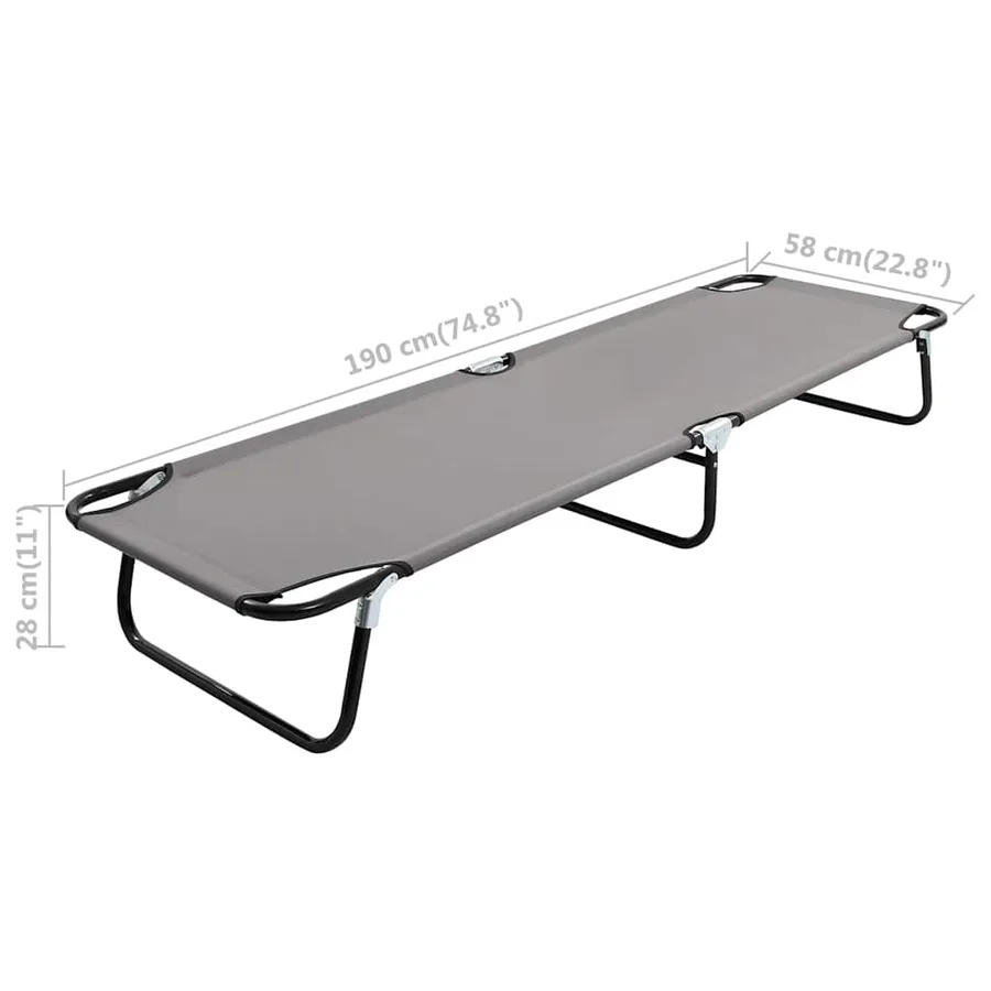 Chaise longue pliable Bleu Acier - 36