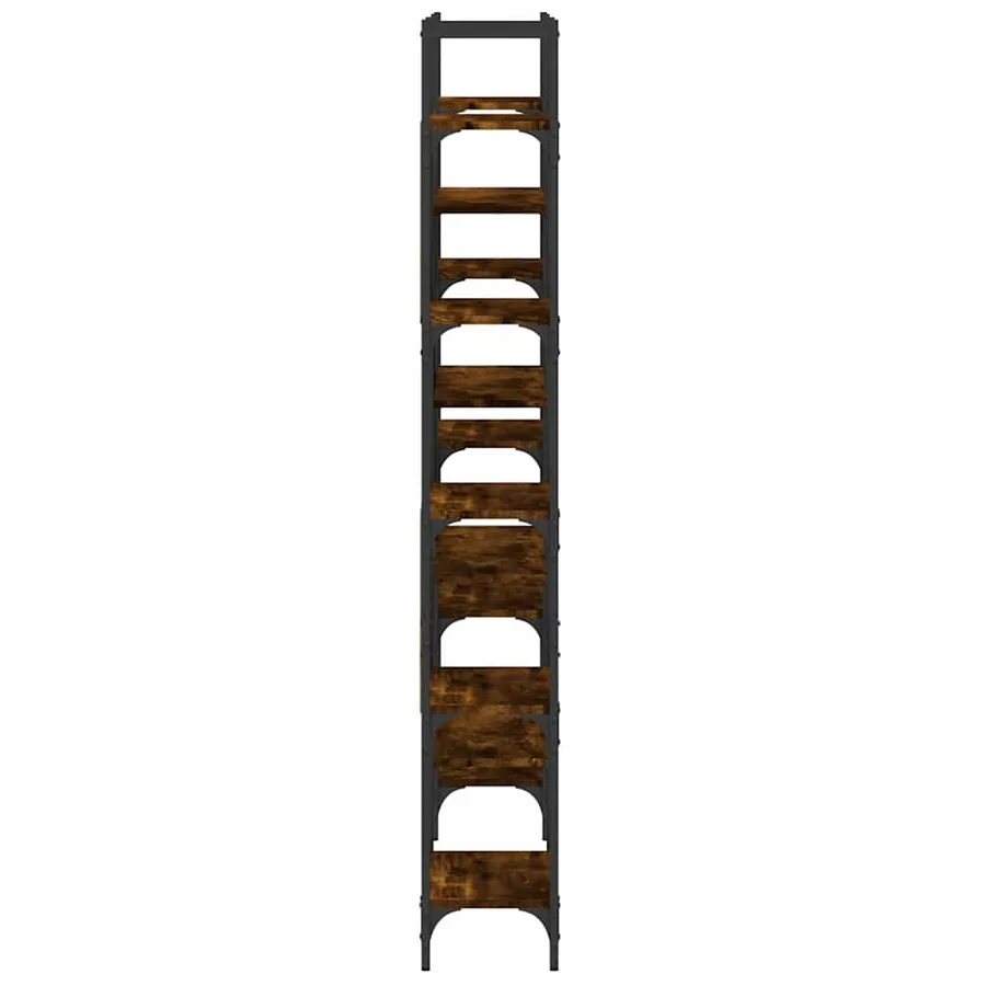 Bibliothèque chêne fumé 155,5x24x166,5 cm bois d'ingénierie - 6