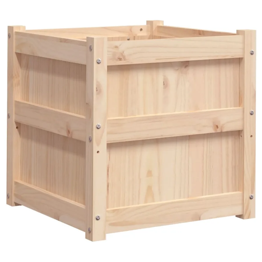 Jardinière 50x50x50 cm bois de pin massif - 2