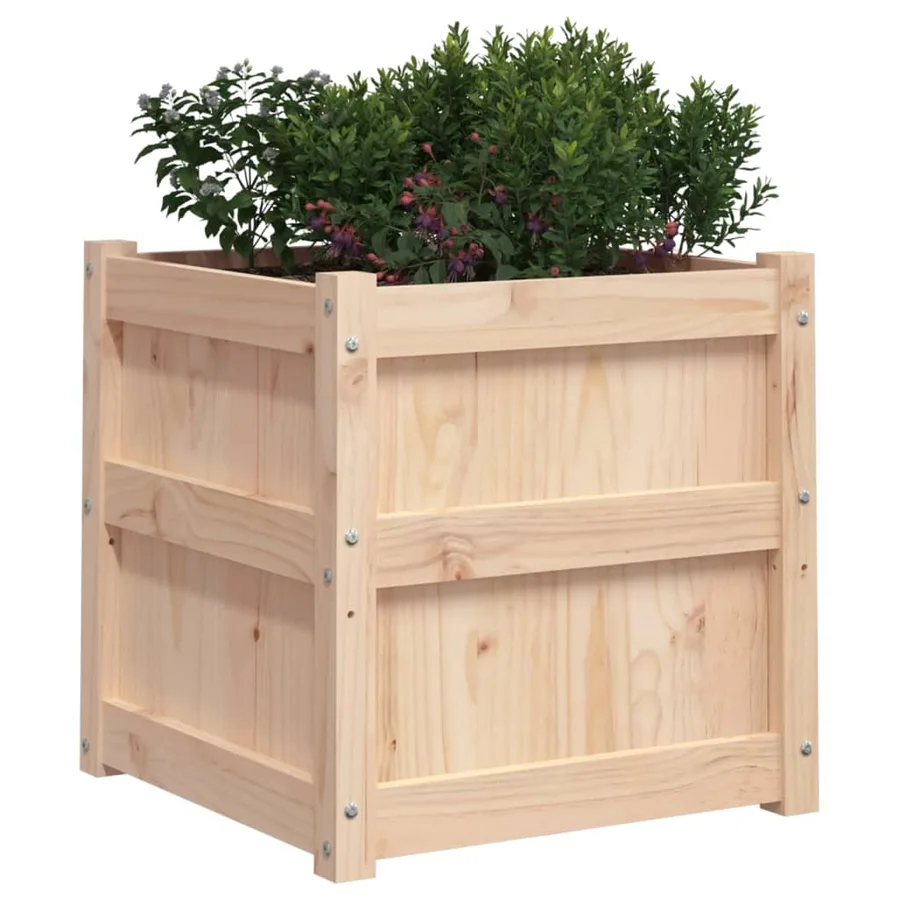 Jardinière 50x50x50 cm bois de pin massif - 4