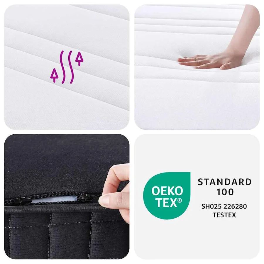 Matelas à ressorts bonnell moyen 90x200 cm - 8