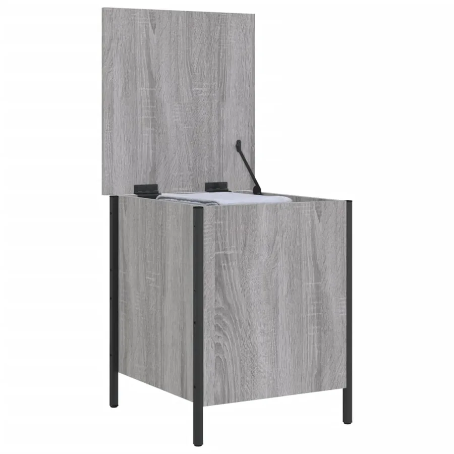 Banc de rangement sonoma gris 40x42,5x50 cm bois d'ingénierie - 5