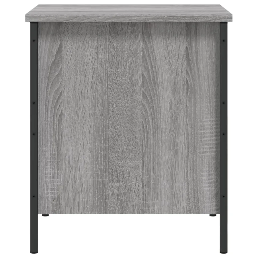 Banc de rangement sonoma gris 40x42,5x50 cm bois d'ingénierie - 8