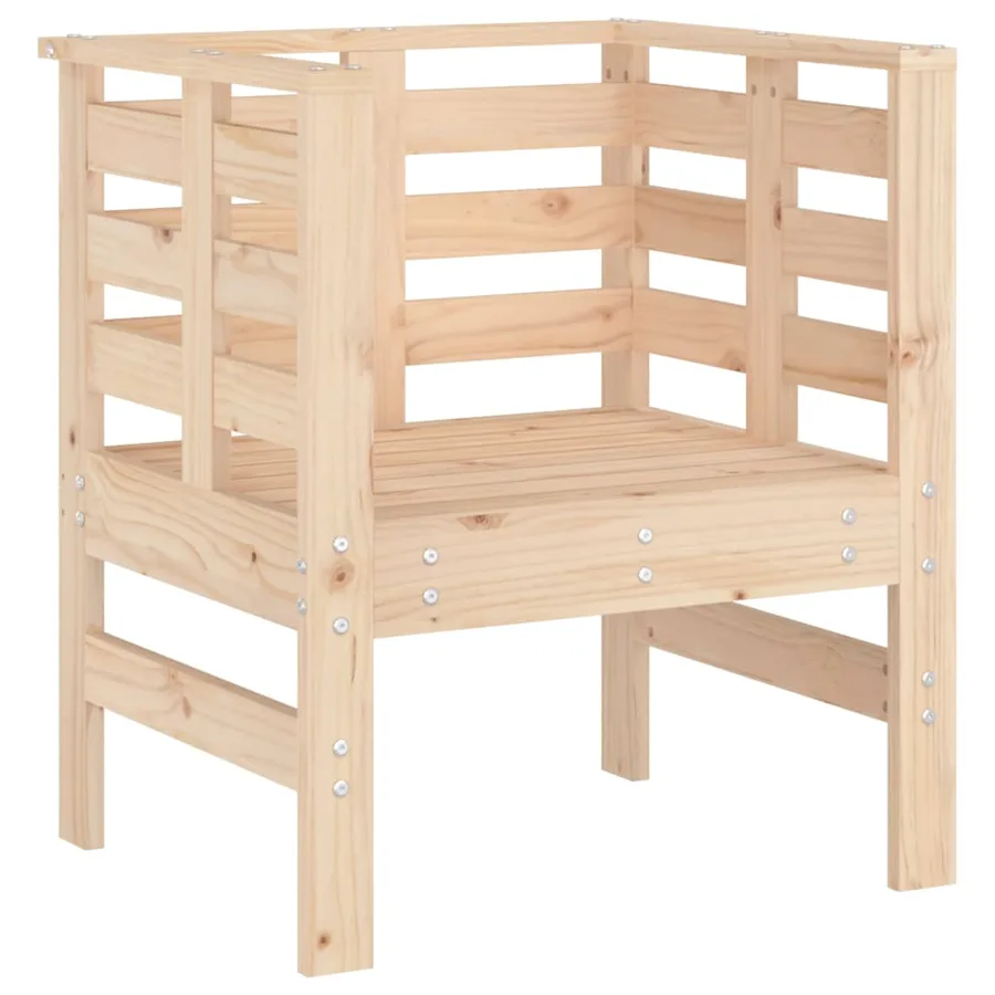 Chaises de jardin lot de 2 61,5x53x71 cm bois de pin massif - 4