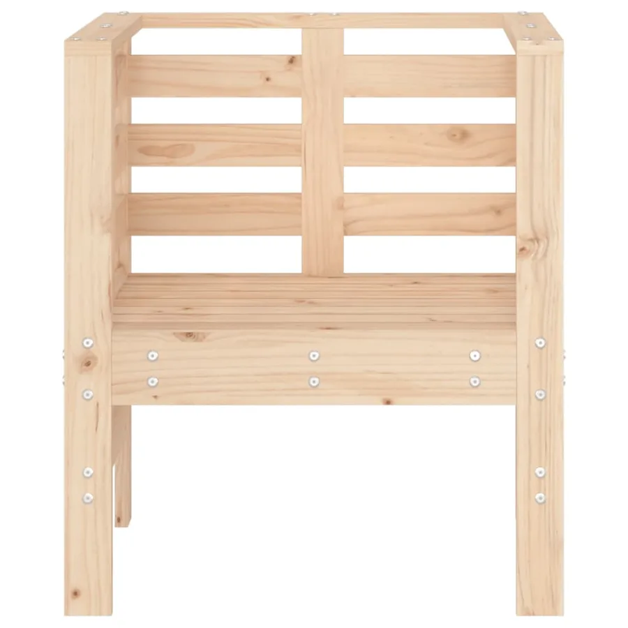 Chaises de jardin lot de 2 61,5x53x71 cm bois de pin massif - 5