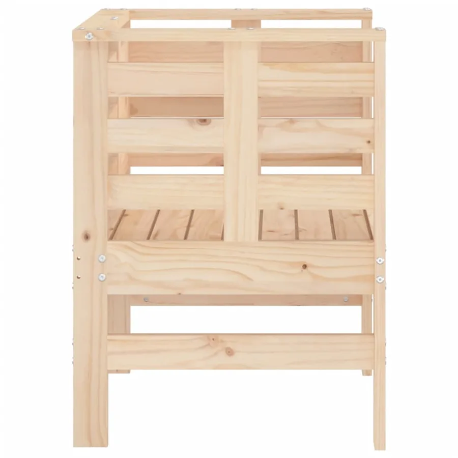 Chaises de jardin lot de 2 61,5x53x71 cm bois de pin massif - 6