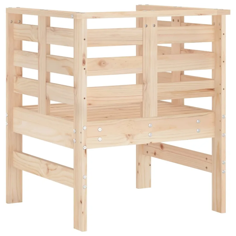 Chaises de jardin lot de 2 61,5x53x71 cm bois de pin massif - 7
