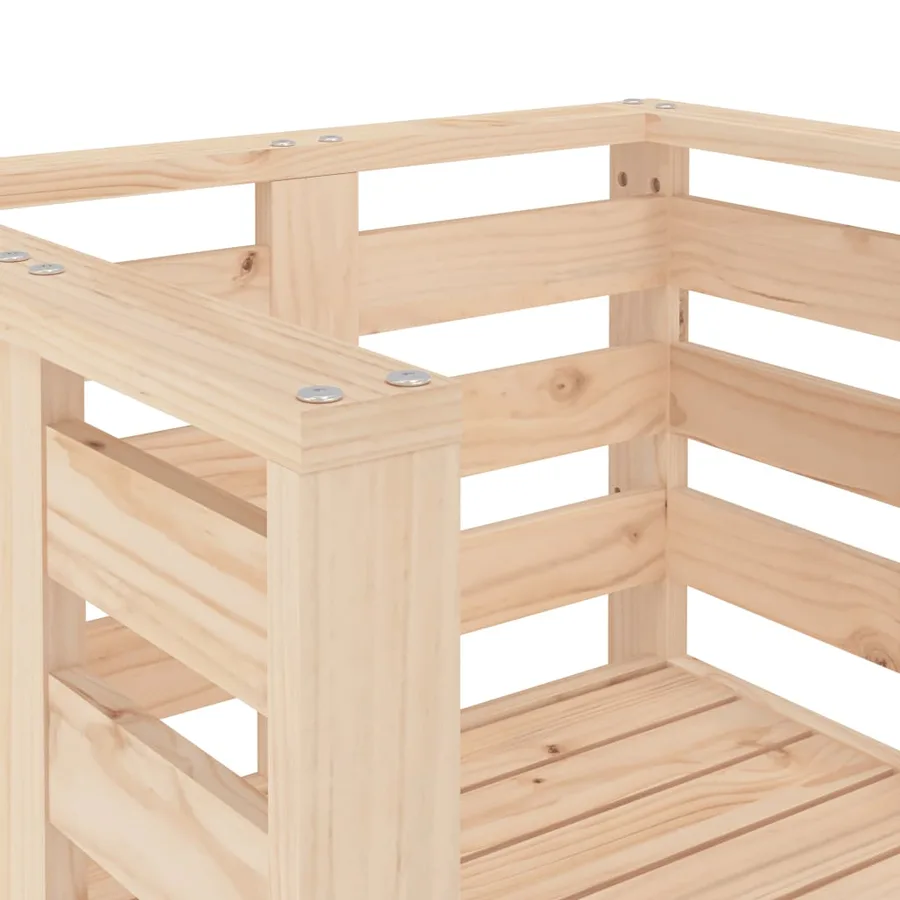 Chaises de jardin lot de 2 61,5x53x71 cm bois de pin massif - 8