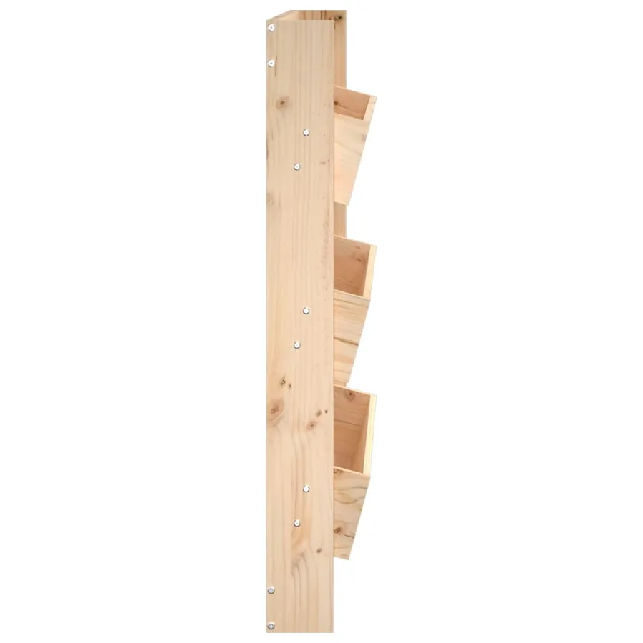 Jardinière murale 3 niveaux 60x18,5x110 cm bois de pin massif - 5