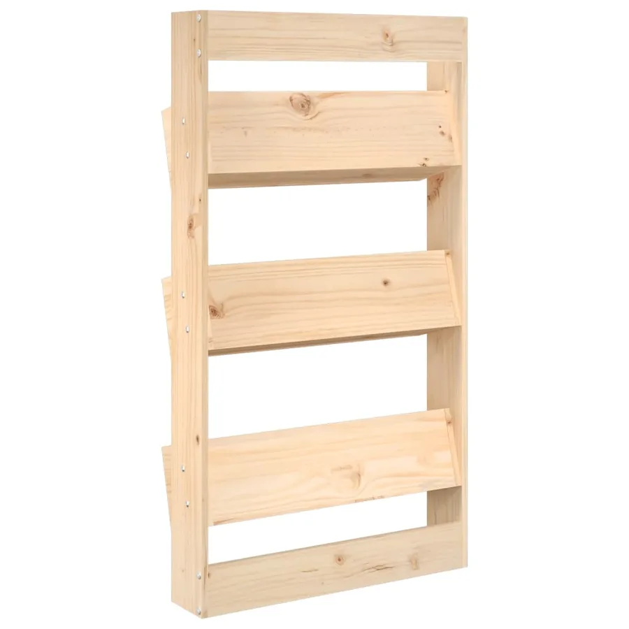 Jardinière murale 3 niveaux 60x18,5x110 cm bois de pin massif - 6