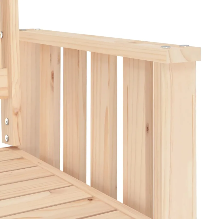 Banc de jardin avec table 2 places bois de pin massif - 6