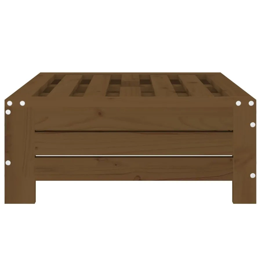 Couvercle de base de parasol marron miel bois massif de pin - 4