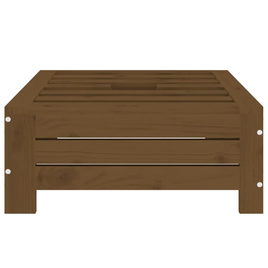 Couvercle de base de parasol marron miel bois massif de pin - 5
