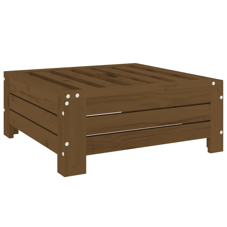 Couvercle de base de parasol marron miel bois massif de pin - 6