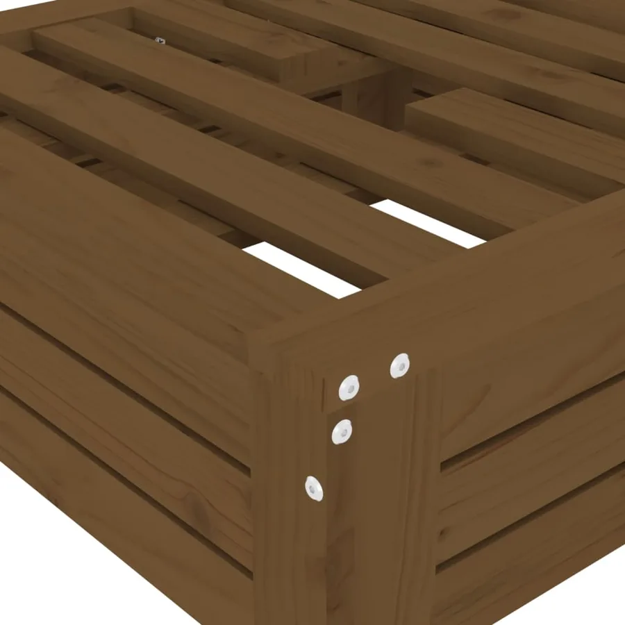 Couvercle de base de parasol marron miel bois massif de pin - 7