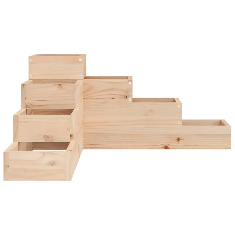 Jardinière 4 niveaux 80,5x79x36 cm bois de pin massif - 5
