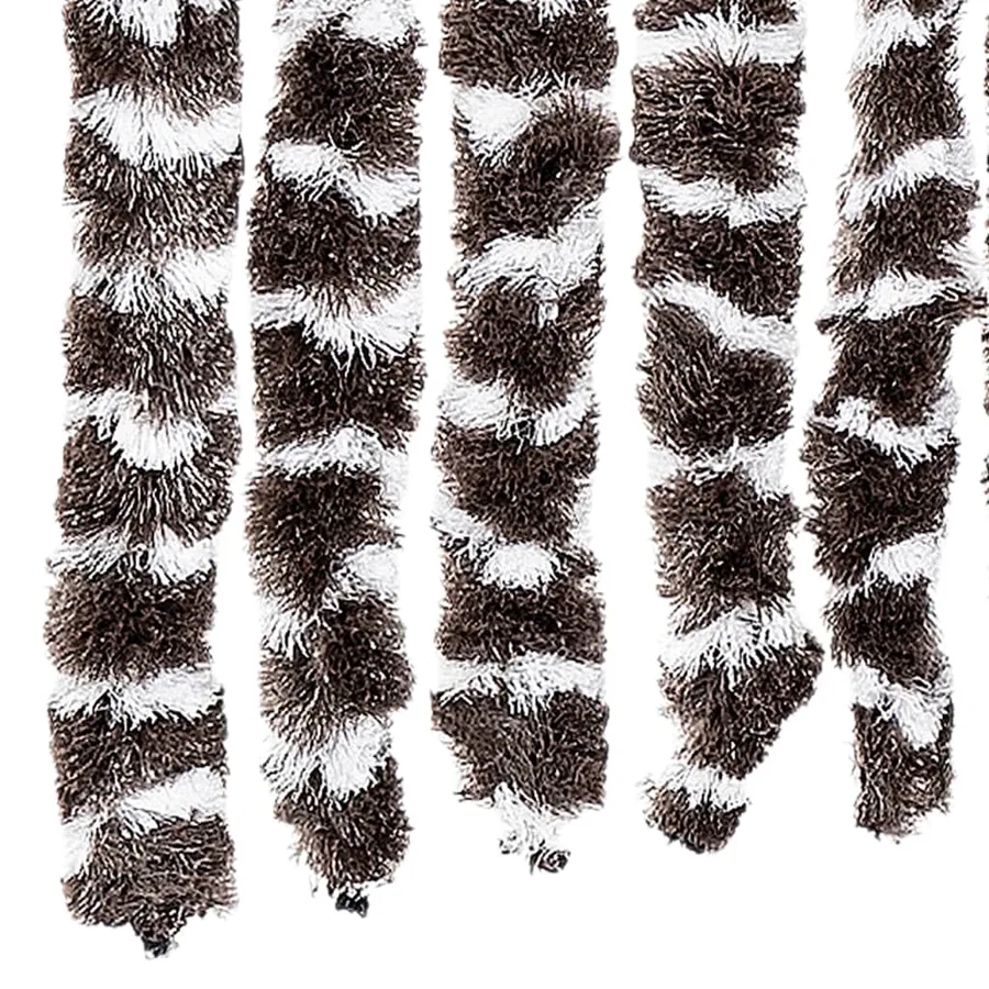 Moustiquaire Marron et blanc 100x220 cm Chenille - 5