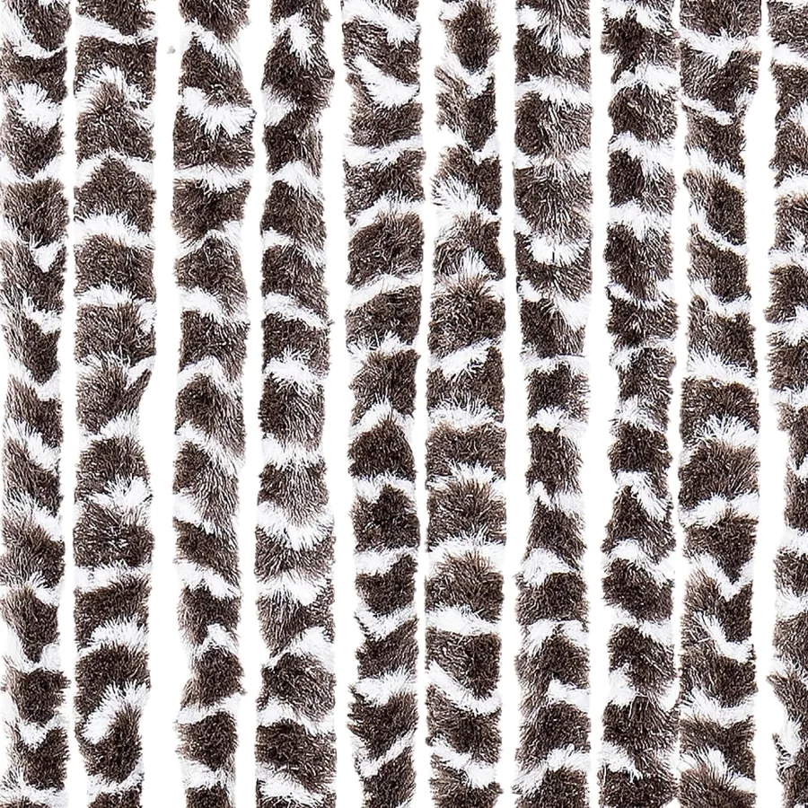 Moustiquaire Marron et blanc 100x220 cm Chenille - 6