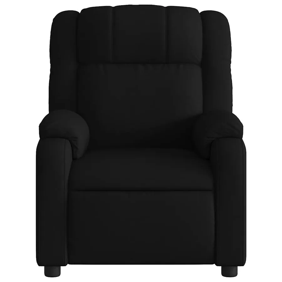 Fauteuil inclinable de massage noir tissu - 7