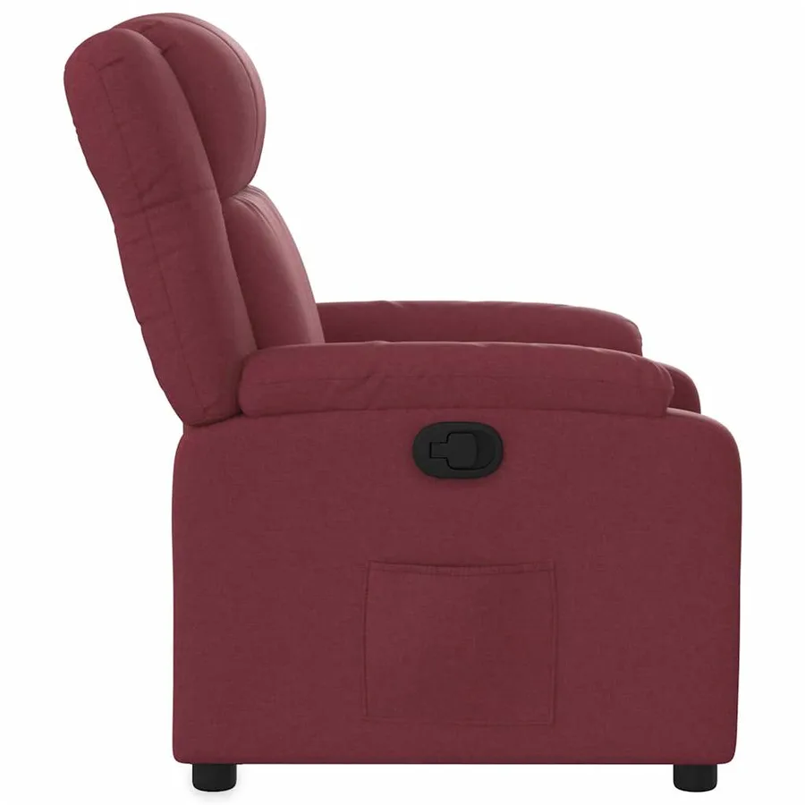 Fauteuil inclinable Rouge bordeaux Tissu - 7