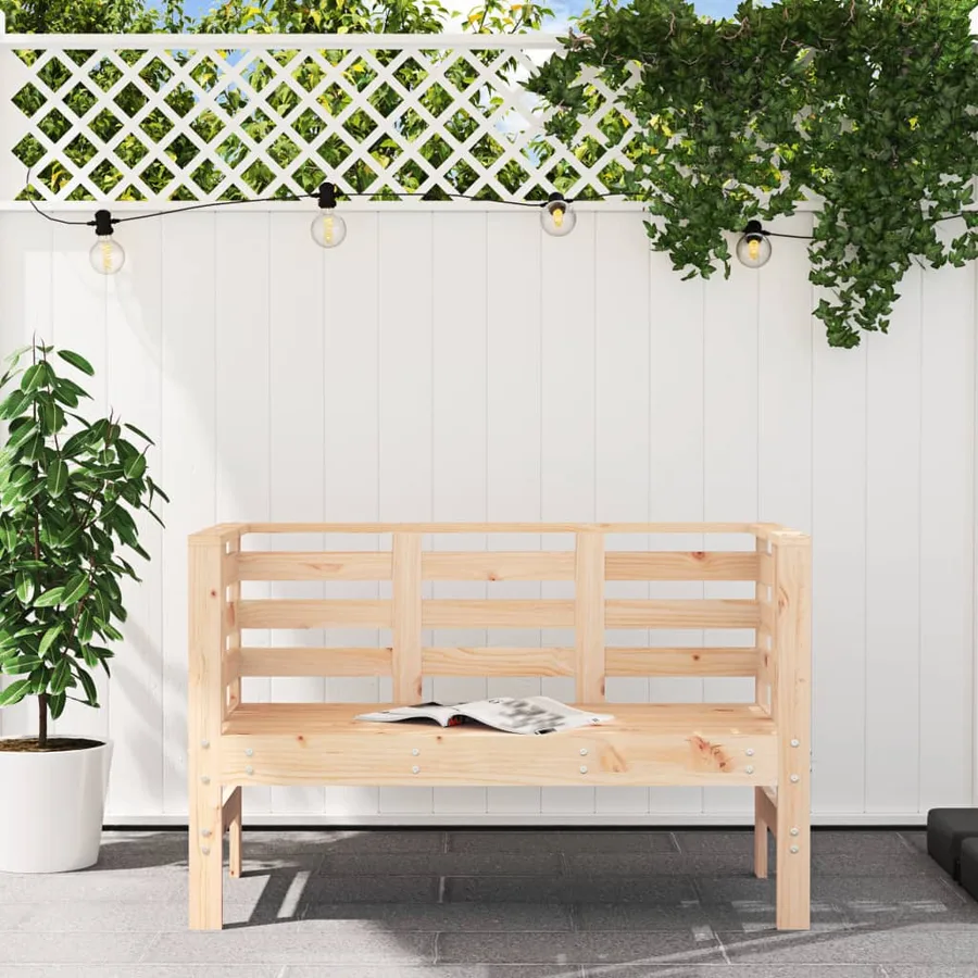 Banc de jardin 111,5x53x71 cm bois massif de pin - 3