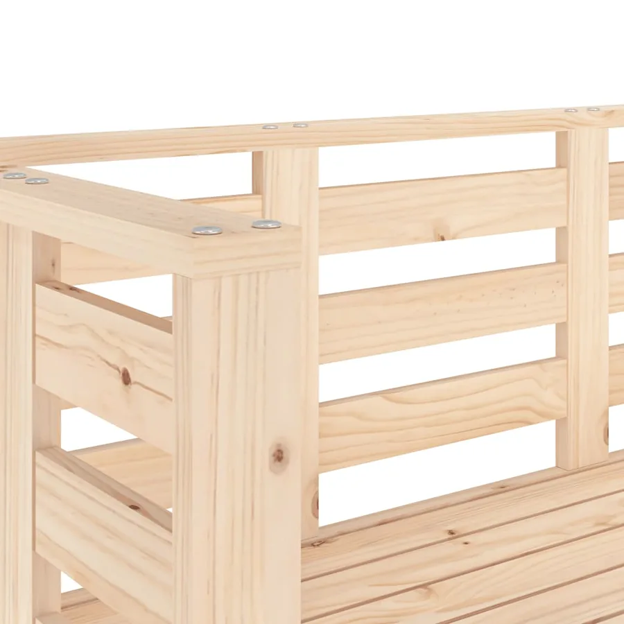 Banc de jardin 111,5x53x71 cm bois massif de pin - 7