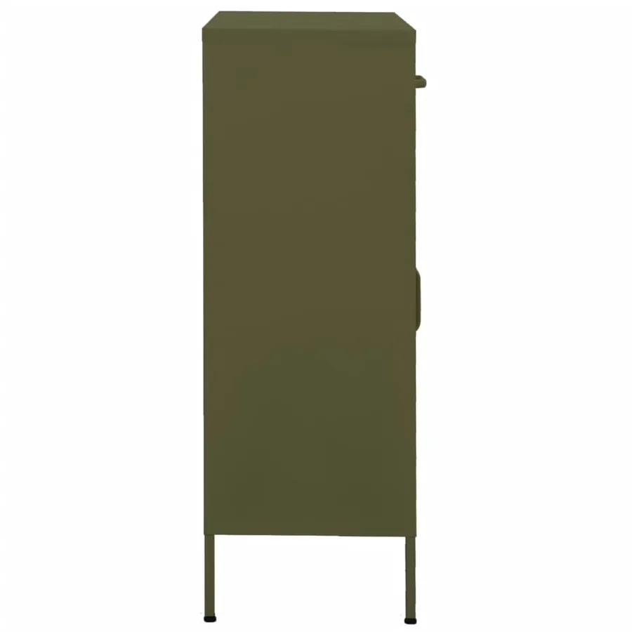 Armoire de rangement Vert olive 80x35x101,5 cm Acier - 4