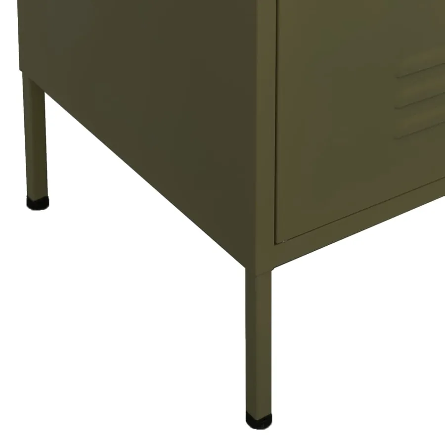 Armoire de rangement Vert olive 80x35x101,5 cm Acier - 6