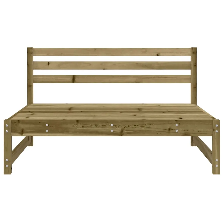 Canapés centraux de jardin 2 pcs 120x80 cm bois de pin imprégné - 4