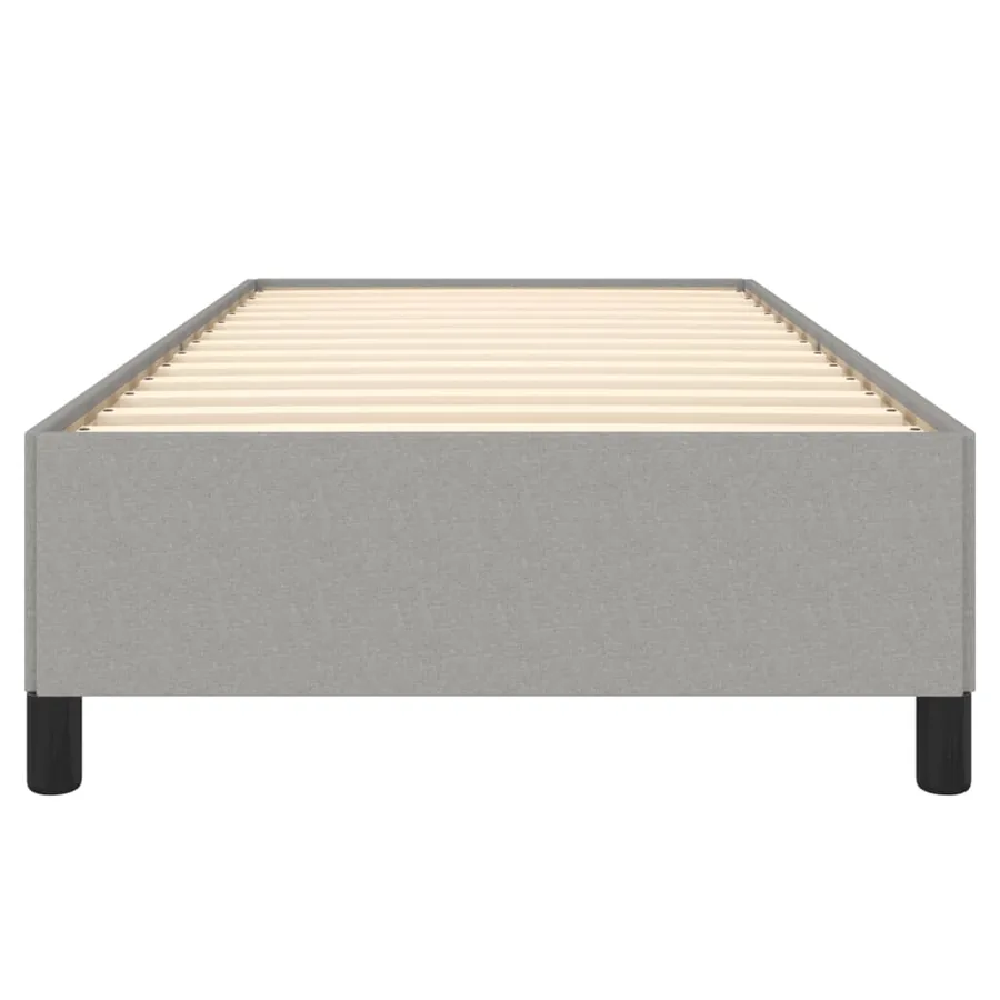 Cadre de lit sans matelas gris clair 100x200 cm tissu - 5