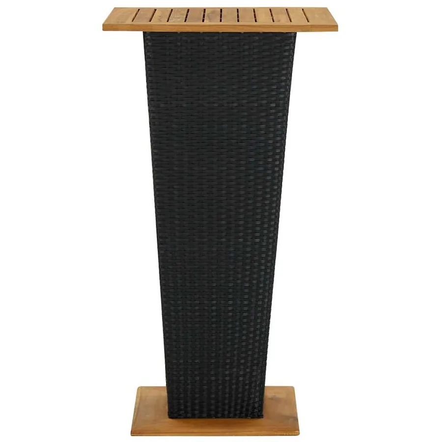 Ensemble de bar de jardin 3 pcs et coussins Résine tressée Noir - 4
